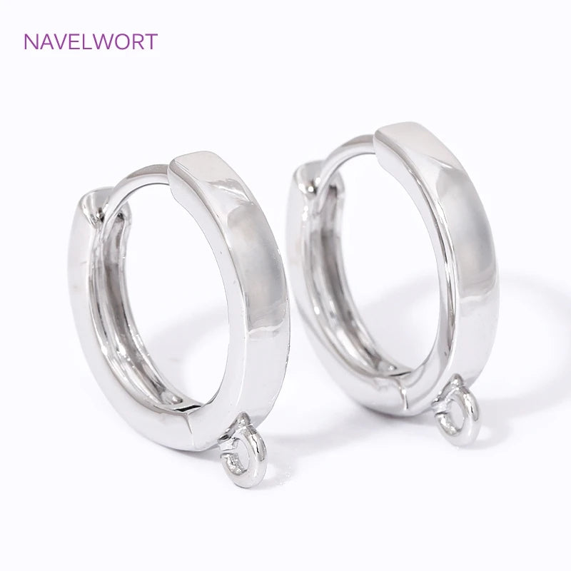 18K Gold Plated Round Earring Clasps Accessories,Clasps For Earrings,For Earring Making Supplies,DIY Jewelry Making Materials