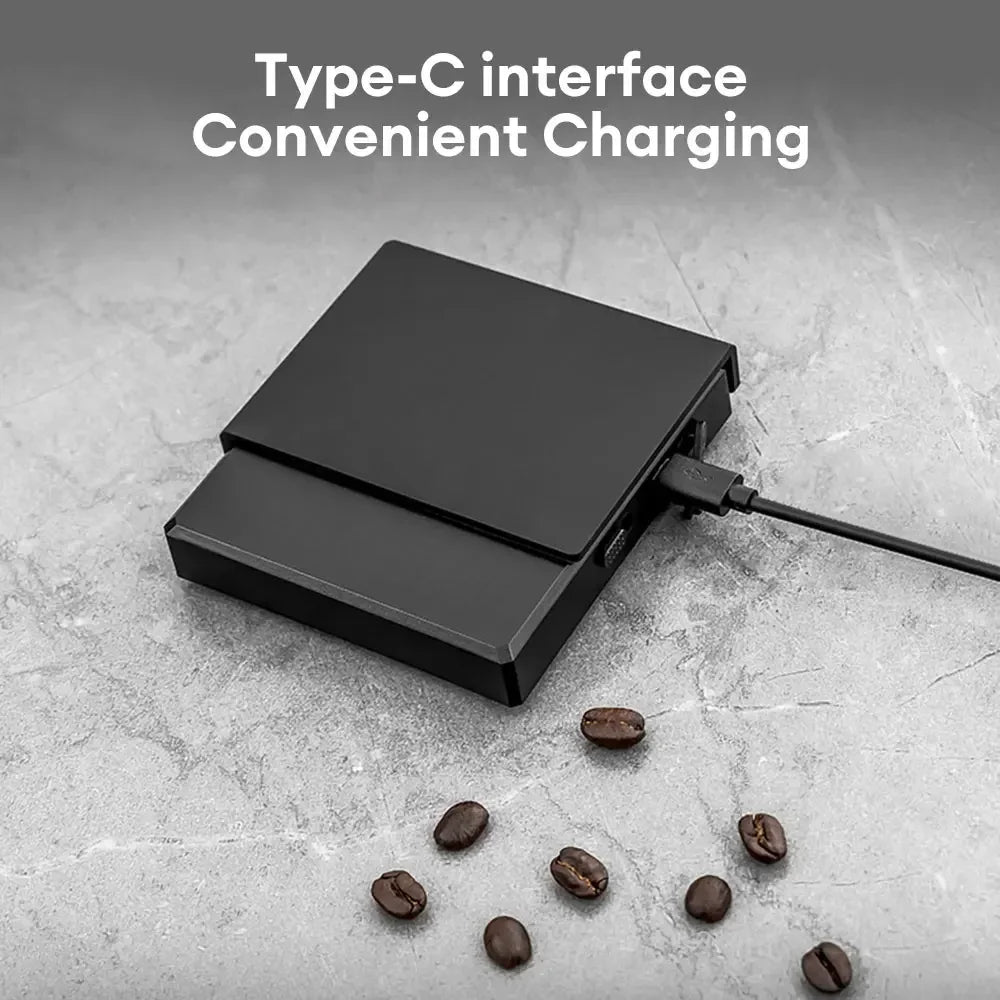 Youpin Kitchen Coffee Scale with Timer Rechargeable Digital Scale 0.1g High Precision 3 Modes Drip Espresso Scale Barista