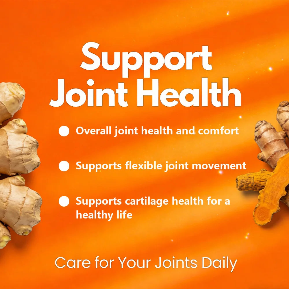 High Strength Turmeric Ginger Capsules, Pure Turmeric Curcumin with Ginger, Joint Health, Antioxidant Digestive & Immune Support