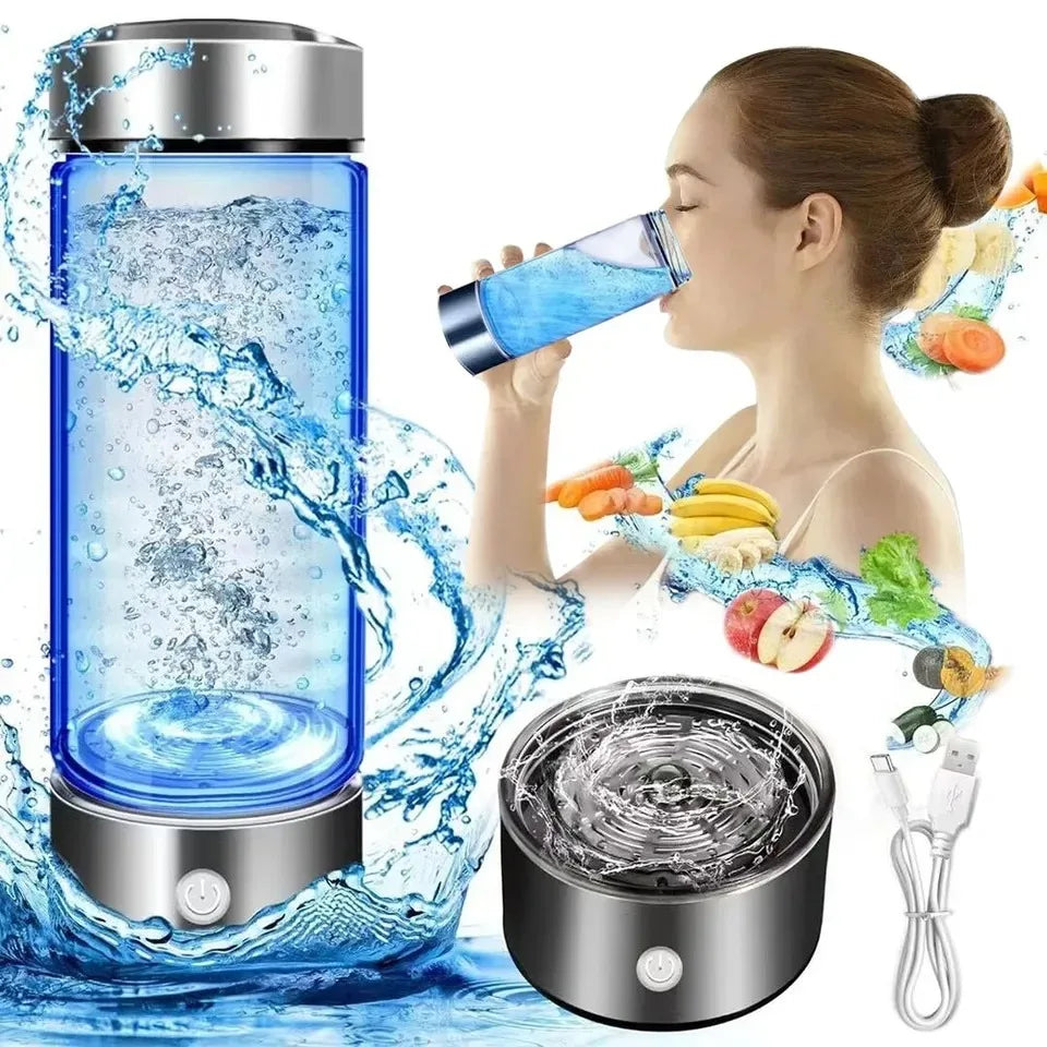 Hydrogen Rich Water Cup Portable 420ml Electric Hydrogen Water Generator Bottle Titanium Quality Filter Antioxidant Ionizer
