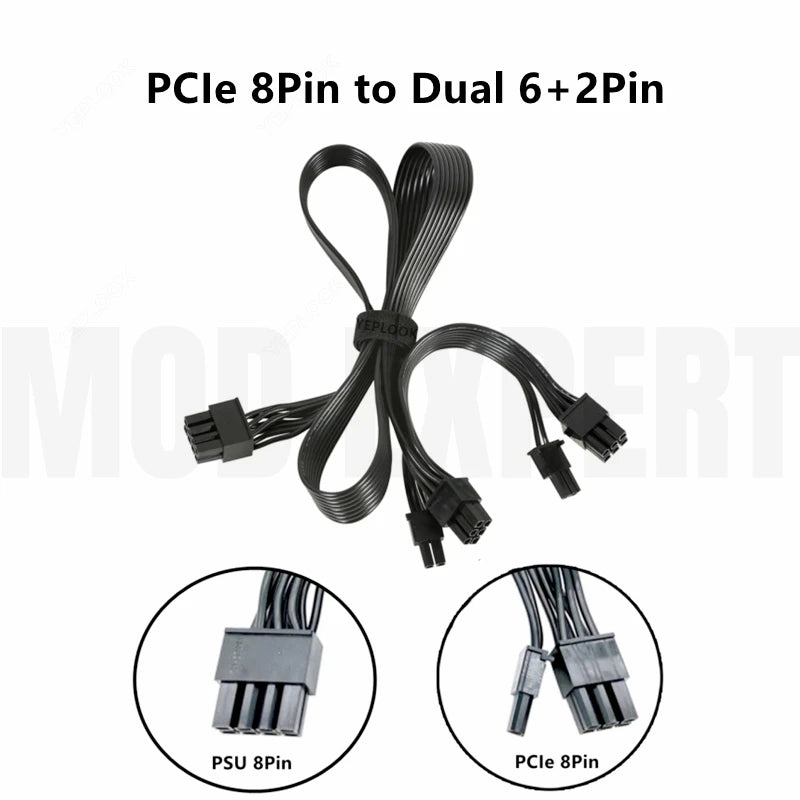 Modular Power Cable for ASUS ROG THOR/STRIX/TUF 750W 850W 1000W 1200W, 1600W PSUs, PCIe 8Pin, CPU 4+4Pin, SATA, Molex IDE, 24Pin