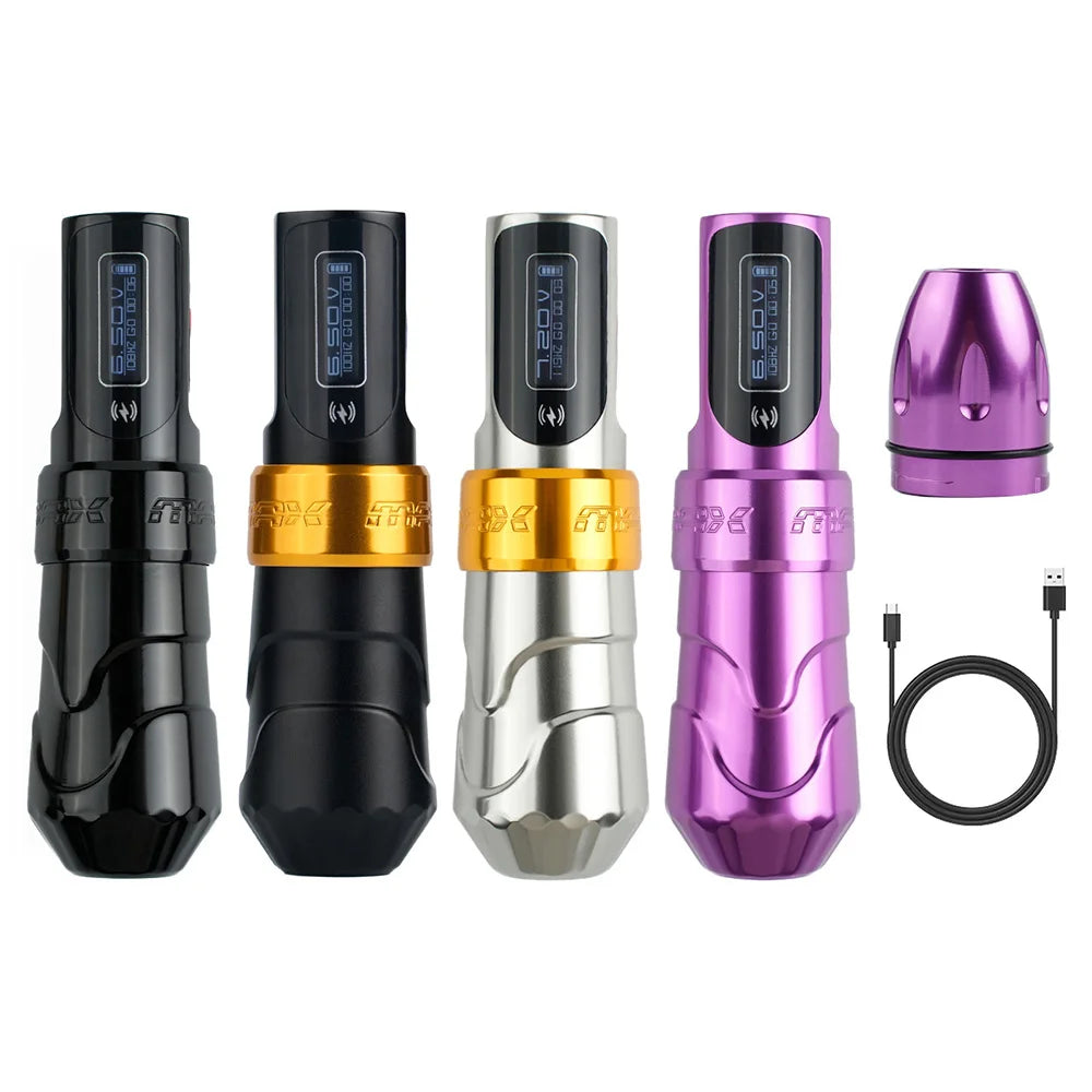 MAX Tattoo Machine Pen 4.0mm Stroke Professional Body Art Makeup Rechargeable LED Digital Display Battery Wireless Pen Machine
