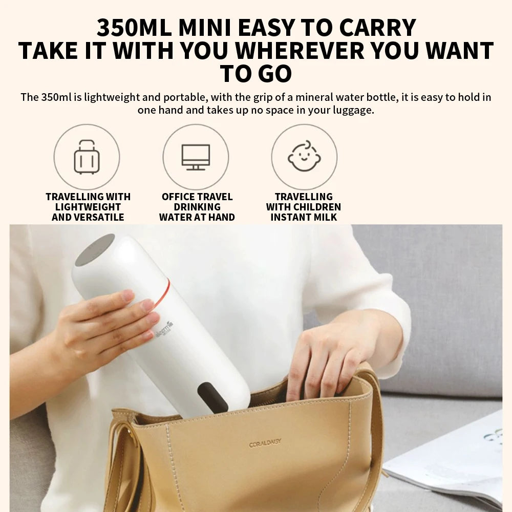 Deerma DEM-DR035 bottle water 350ML Portable Electric Water Cup Touch Control Drinkware Thermos Smart water Kettle