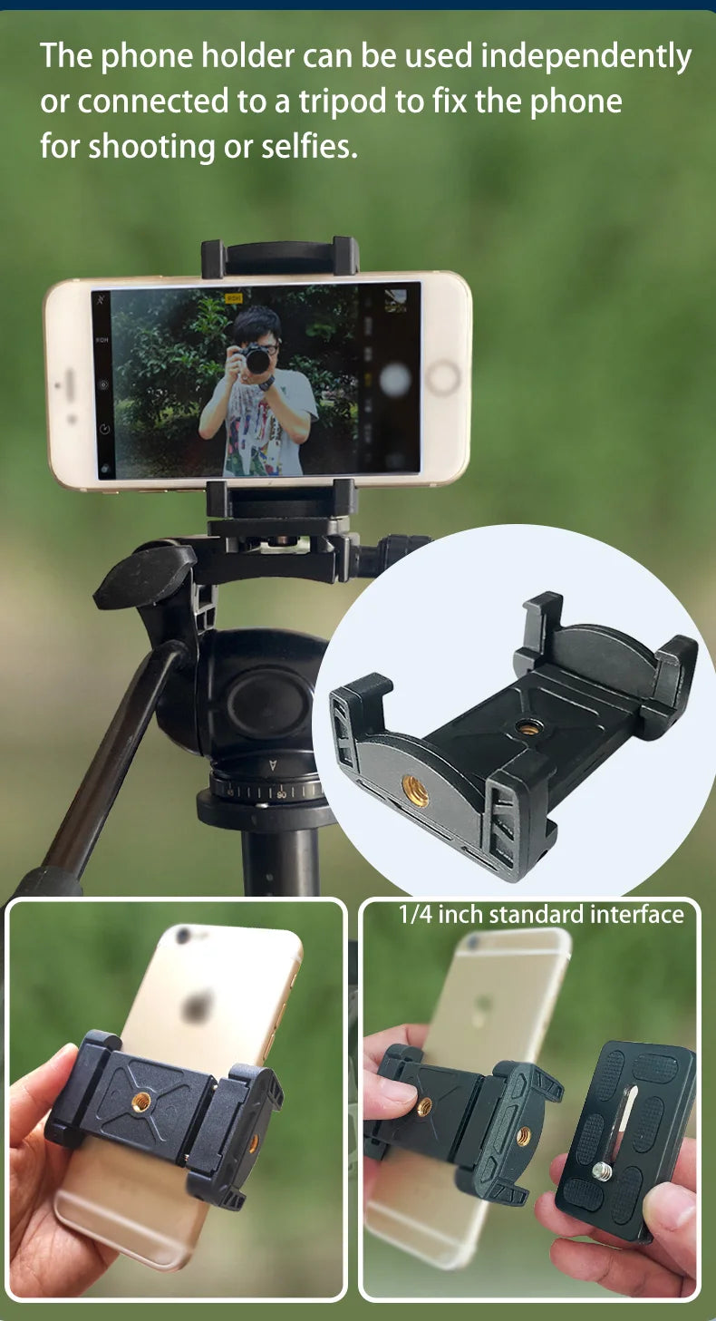 Metal mobile phone clip double monocular astronomical telescope microscope eyepiece connected to mobile phone for taking picture