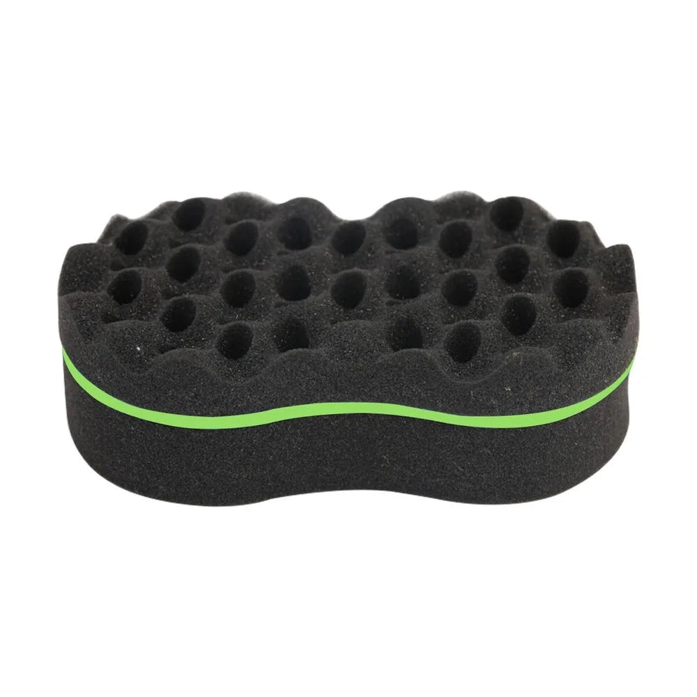 Magic Barber Twists Hair Brush Afro Curl Wave Double Sided Sponge Multi-holes