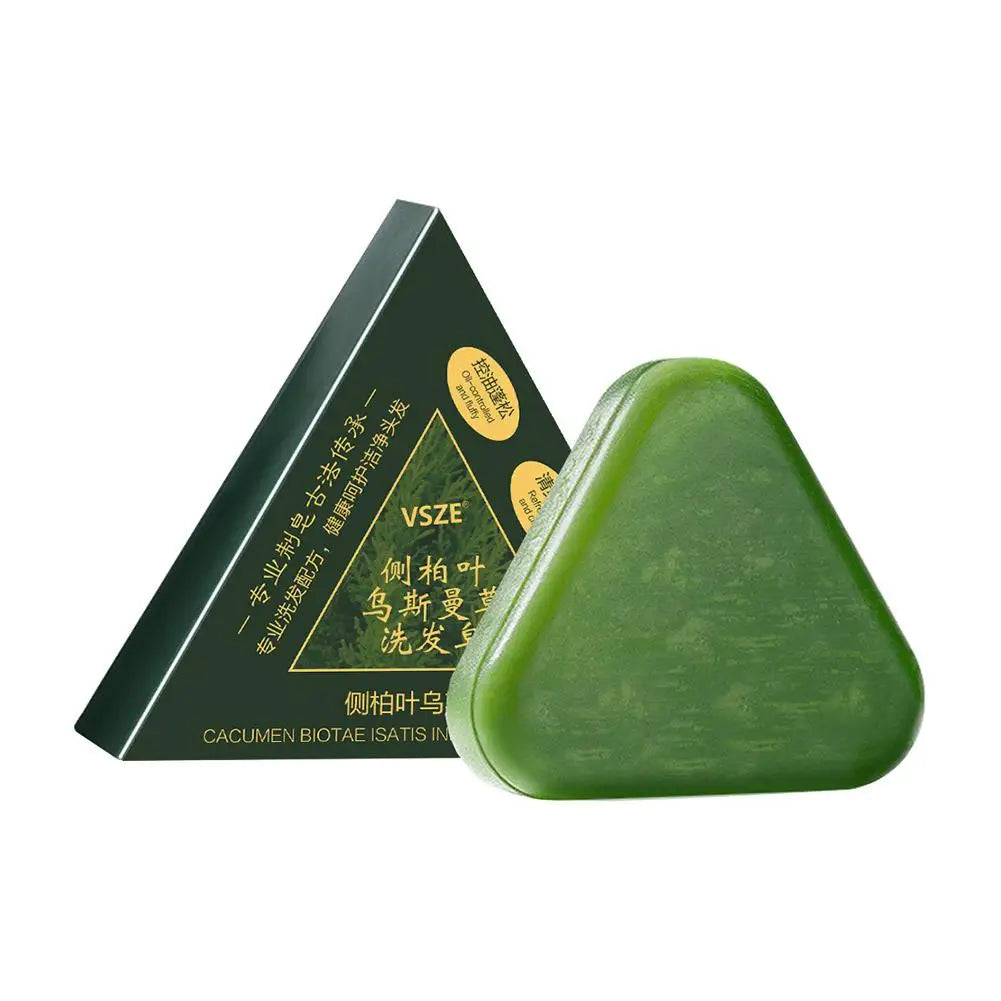 1/2/3/4/5/10pcs Natural Cacumen Platycladi Usma Grass Shampoo Bar Traditional Cold-Processing Silicone-Free Hair Care Soap