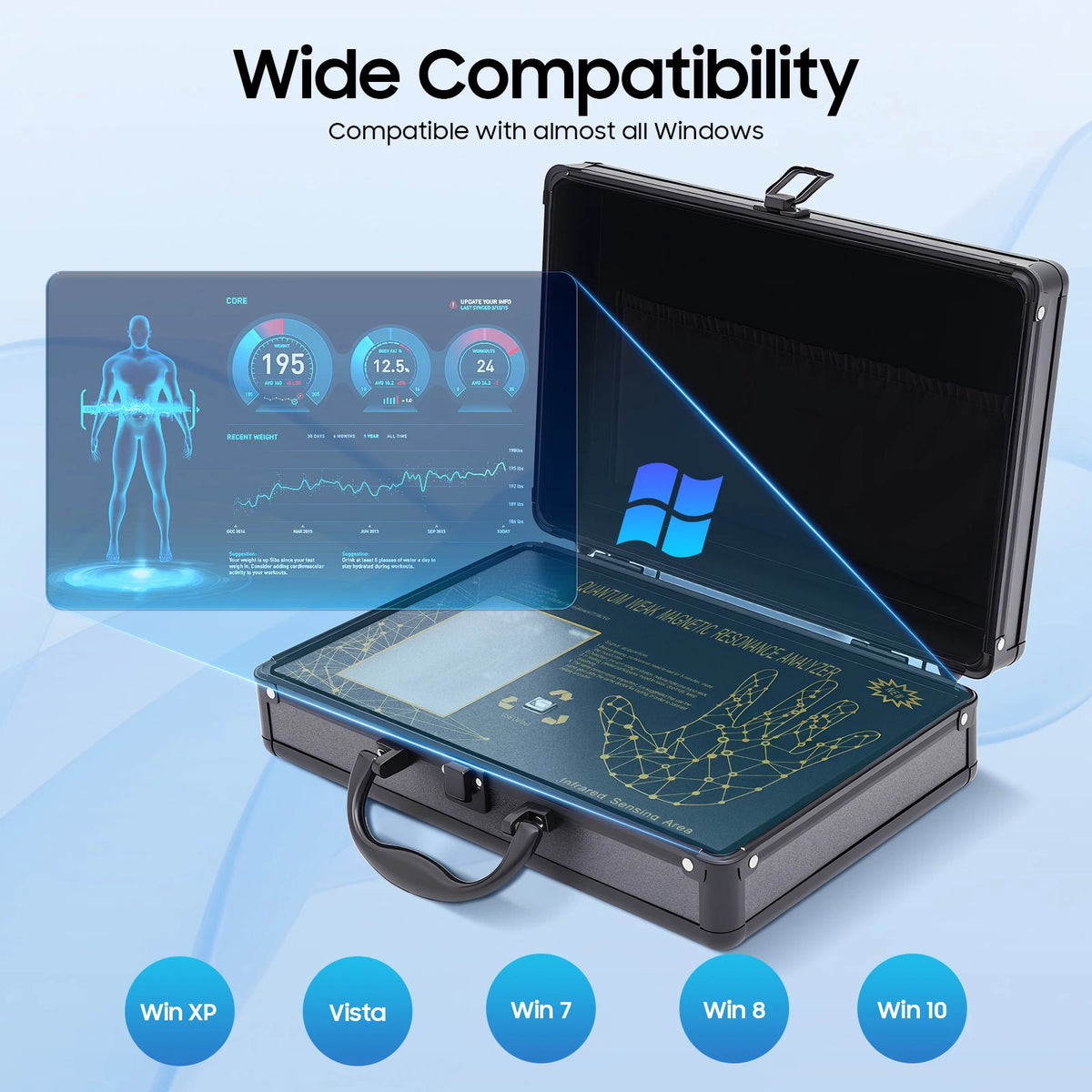 Quantum Analyzer Quantum Resonance Magnetic Scanner Body Health Analysis Assistant for Spa Club Clinic Store