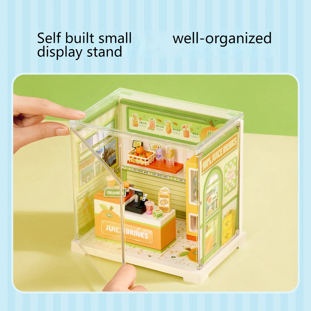 Mini Building Blocks DIY House Kit, Micro-Scale Scene Models Creative Gift for Women, Super World Tiny Craft