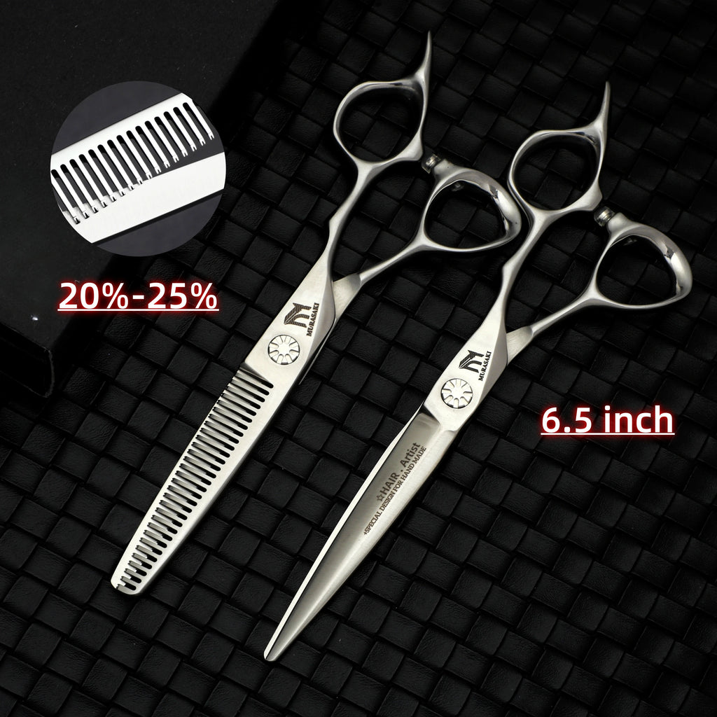 Professional VG10 Steel Barber Scissors, 5.75 Inch Willow Leaf Single-Sided Sharp Blade, Specialized for Regulating Hair Volume