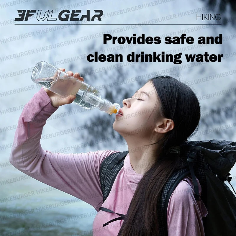 3F UL GEAR Mini Portable Water Filter Bottle Purification  Outdoor Camping, Hiking, Survival & Emergency Use Purifier