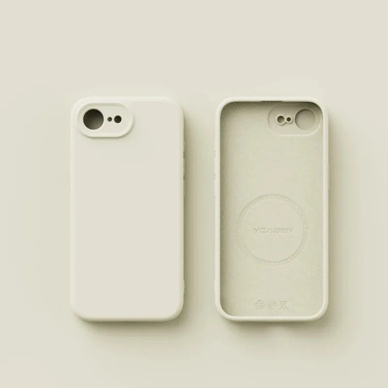 For Magsafe Case For iPhone 17E Liquid Silicone Magnetic Shockproof Solid Colour Matte Soft Cover For iPhone 17 E 17e Bumper