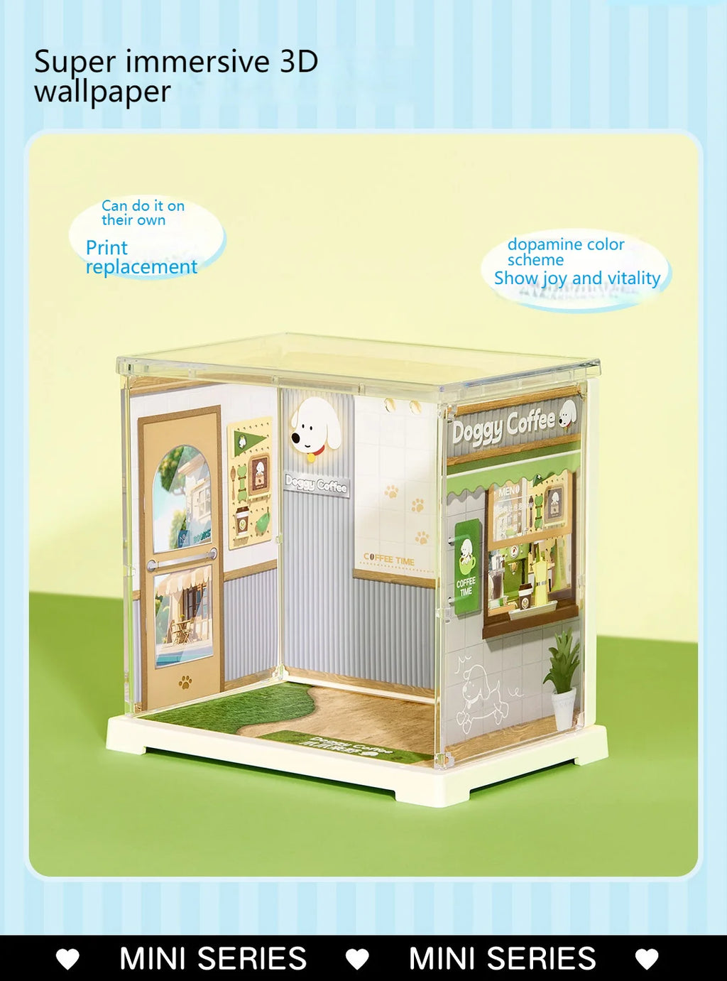 Mini Building Blocks DIY House Kit, Micro-Scale Scene Models Creative Gift for Women, Super World Tiny Craft