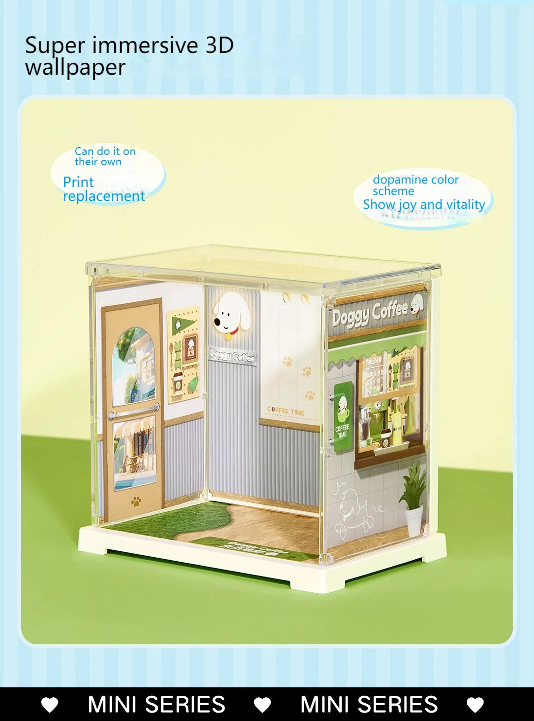 Mini Building Blocks DIY House Kit, Micro-Scale Scene Models Creative Gift for Women, Super World Tiny Craft