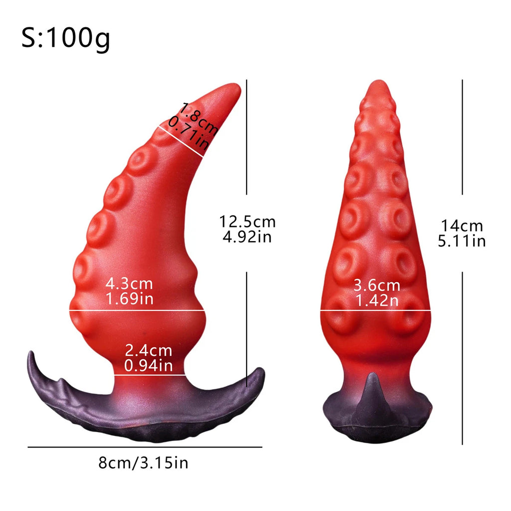 Platinum Grade Silicone Anal Plug Fantasy Design Butt Plug Soft Insertable Anal Toy for Beginners and Advanced Users