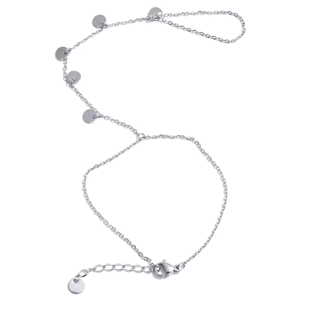 Yhpup Hot Style Zirconia Round Back of Hand Chain Finger Bracelet Bangle Stainless Steel Chic Fashion Jewelry Wholesale 2025 New
