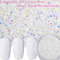1Bag Aprox.1400Pcs Mini Nail Rhinestones Micro 1.2mm Nail Sand Pixie Crystals Iridescent AB Bling Tiny Sugar Beads Nail Charms *