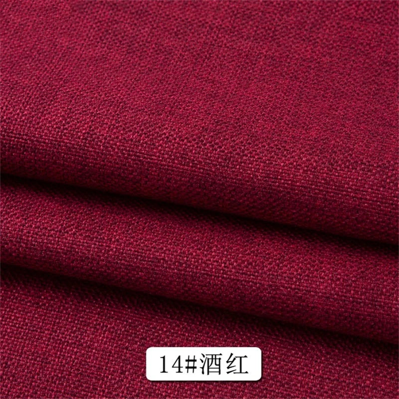 150 Cm Wide Home Textile Cotton Linen Style Sofa Fabric Solid Color Thickened Linen Coarse Cloth DIY Tablecloth Fabric 400 G / M