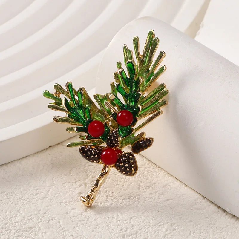 New Christmas Brooch Shiny Crystal Christmas New Year Accessory Pin Snowman, Elk, Christmas Tree Series Decoration Jewelry Gift