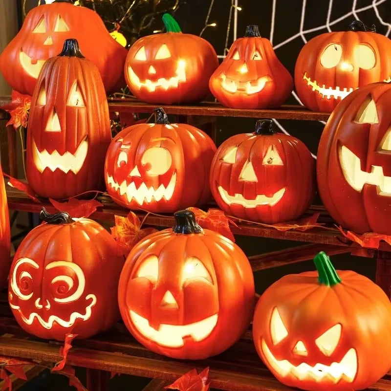 1Pc Decorative Pumpkin Halloween Props Lantern Decor Pumpkin Decoration Pumpkin Light Outdoor Halloween Decorationsation