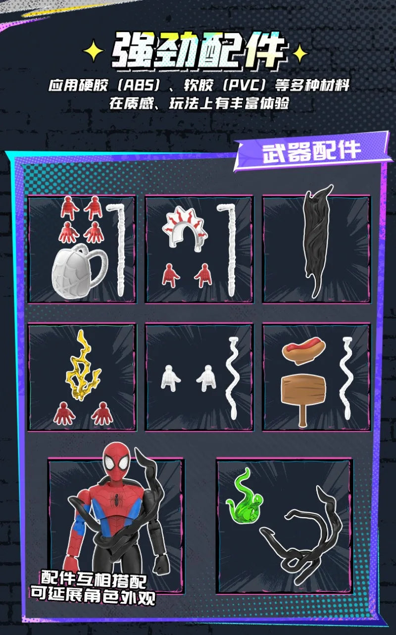 In Stock BLOKEES Marvel Comics Star Edition GV01 GV06 Spider-Man Scarlet Spider Shocker Splicing Toy Model Collection Gift