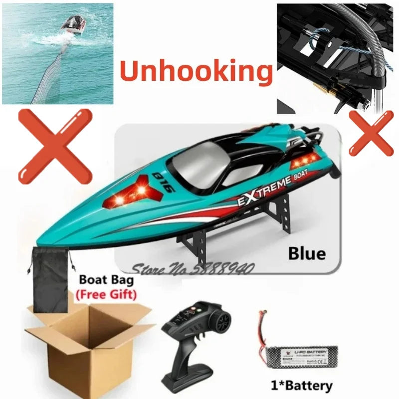 70KM/H High Speed Remote Control Boat RC Speedboat  200M Nesting Unhook Capsized Reset Waterproof Racing Induction RC Boat Toy