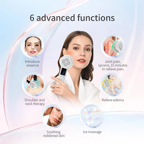-5 To 48 Degree Ice Hammer Face Massager Ice Massage Beauty Instrument 6 Colors Photon Light Therapy for Skin Rejuvenation