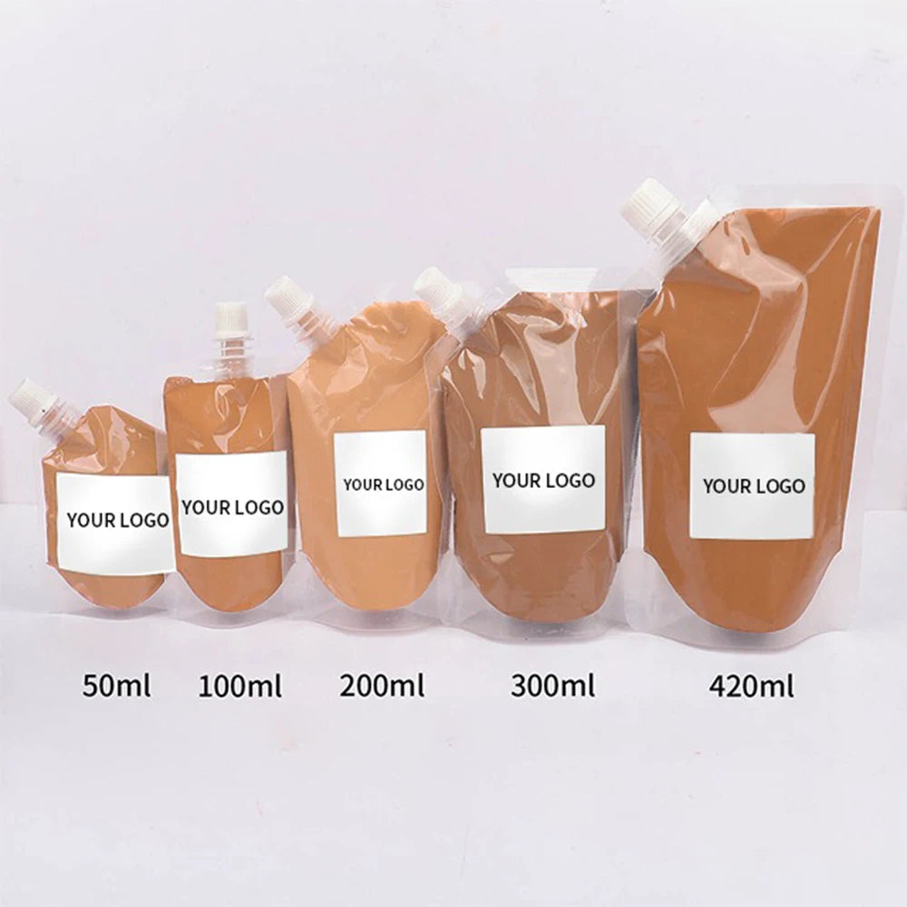 24 Color Matte Liquid Foundation Private Label Long Lasting Semi-finished DIY Bagged Sweat-proof Custom Logo Makeup Wholesale