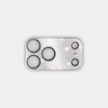 51-100 Cartoon Electroplated Camera Lens Protector for iPhone 17 Pro Max / 17 Pro Scratch Resistant Glass Rear Cover