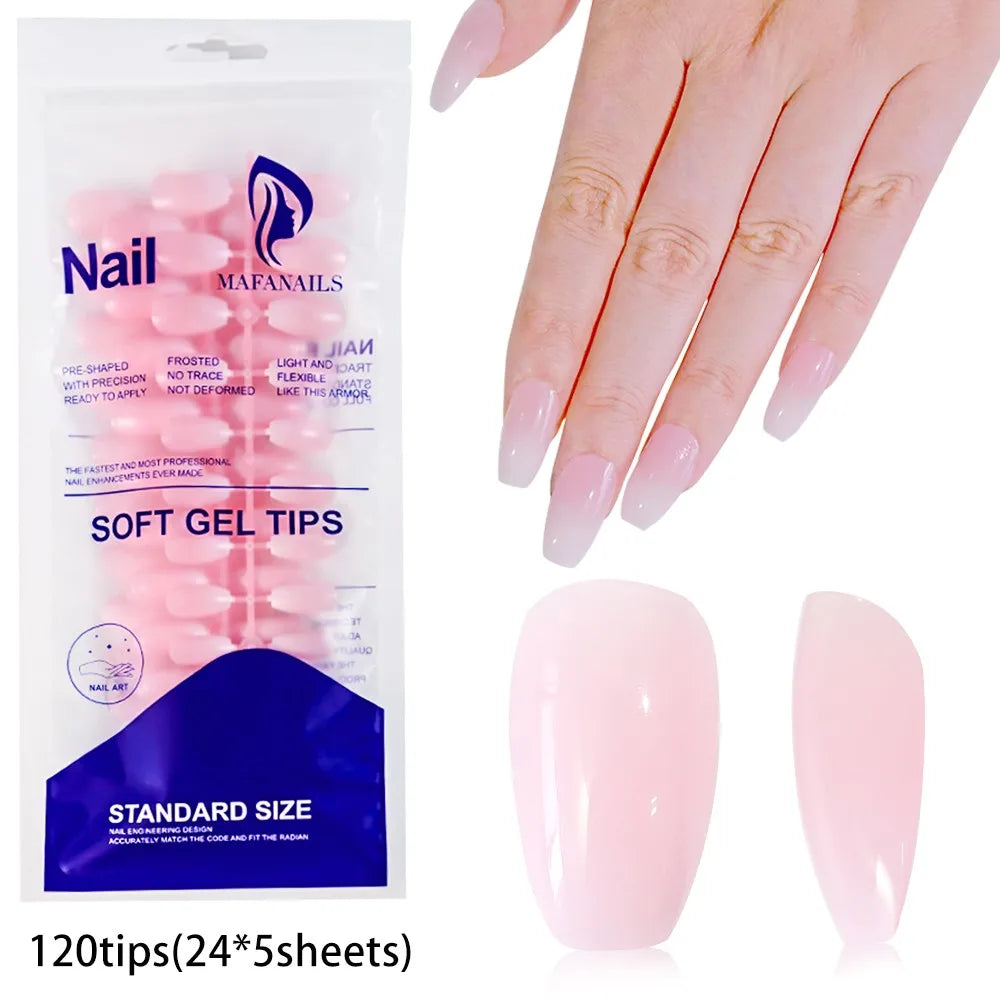 100pcs White Medium Square False Nails Full Cover Acrylic Artifical Fake Nail Tips Women Nail Decoration 10 Sizes Press On Nails