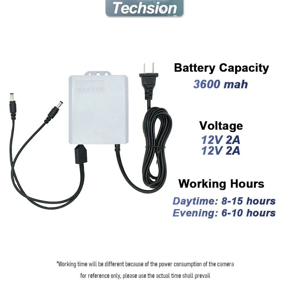 Outdoor Dual 12V 2A Output UPS Monitoring Power Outage Endurance Power Supply 5400 MAh Built-in Battery CCTV 24H Working System