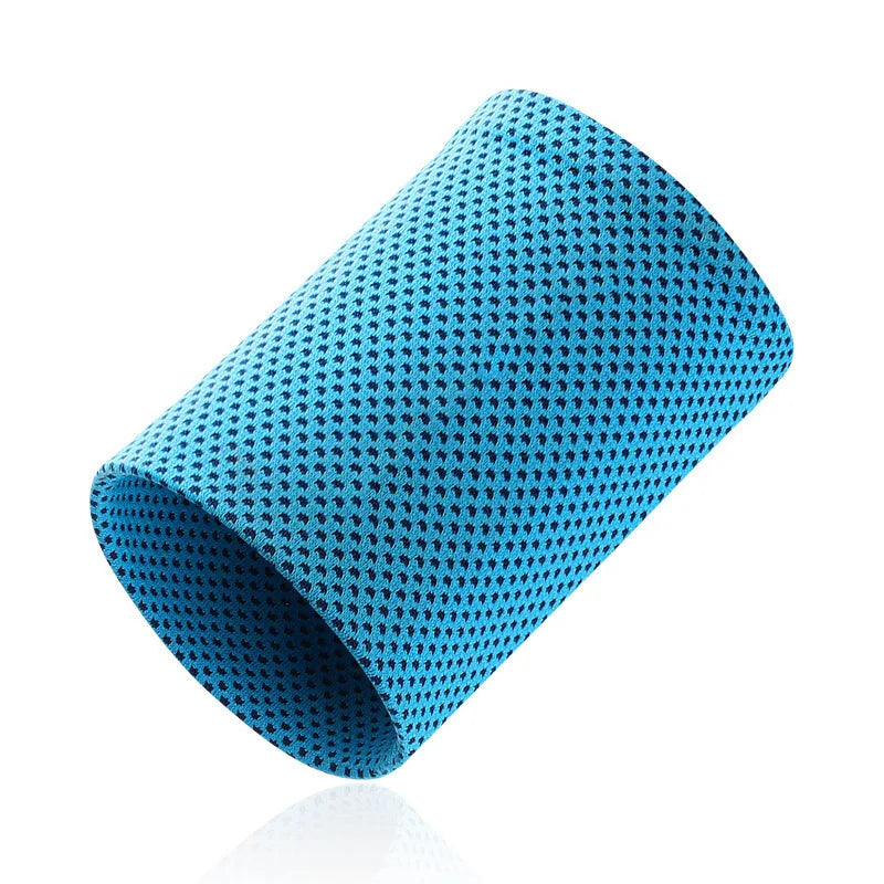 1pcs Soft Breathable Cooling Wrist Protector Stay Cool Soft Sports Sweat Wrist Bands for Football Basketball Running Sports
