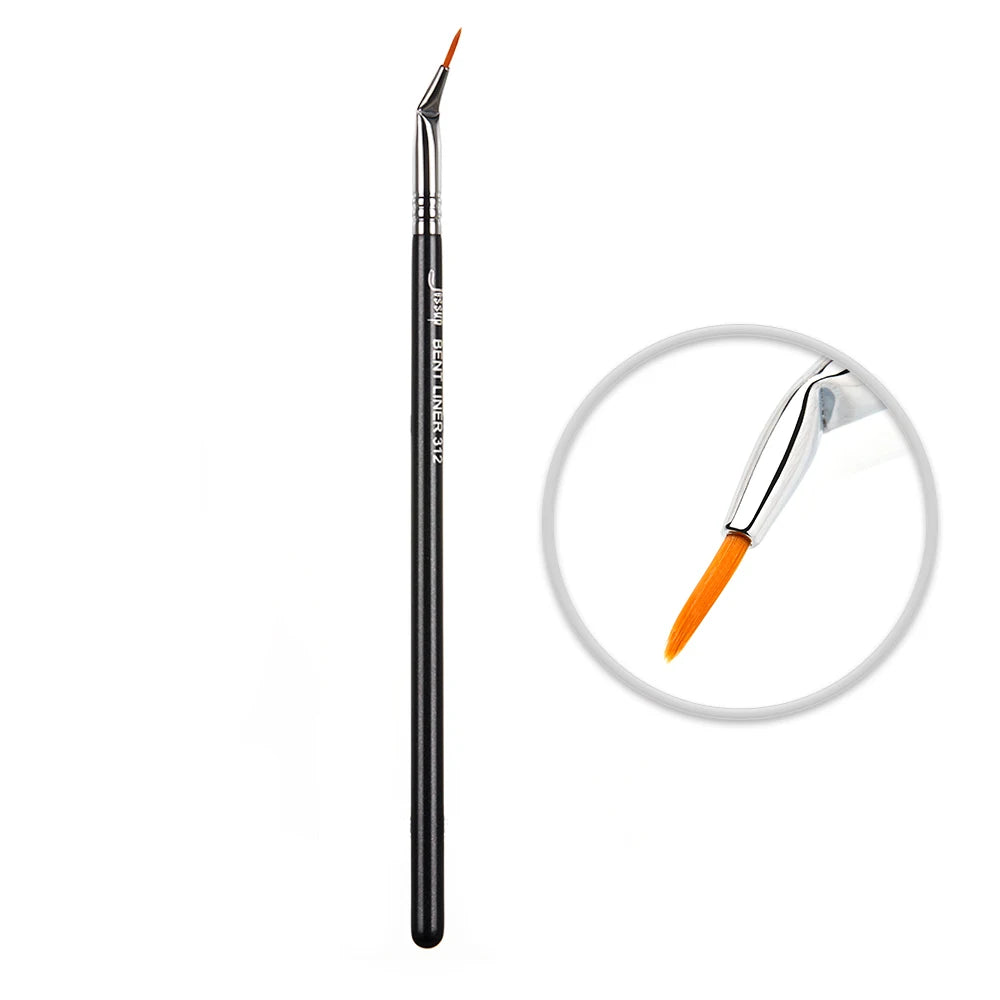 Jessup Eyeliner Brush Makeup Thin Bent Precision Angled Flat Definer Ultra Fine Pencil Precision Synthetic S151