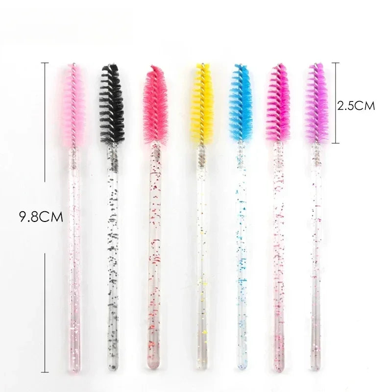 50Pcs Disposable Eyelash Spooler Brushes Multipurpose Eyebrow And Lash Extension DIY Beauty Accessory