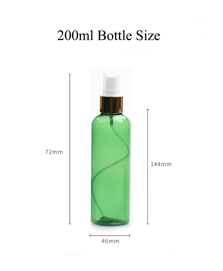 20pcs 200ML 250ML Plastic Bottle Spray Nozzle 100ML 120ML PET Atomiser Refillable Bottle 150ML 500ML Empty Bottle QY21401-20