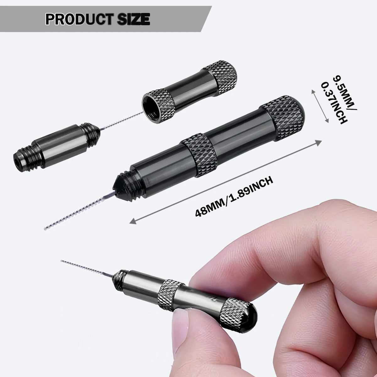 Miniature Gap File for Model Making - 0.45/0.55/0.7mm Multi caliber, Precision Hollow Cutting, Metal Needle File for Model