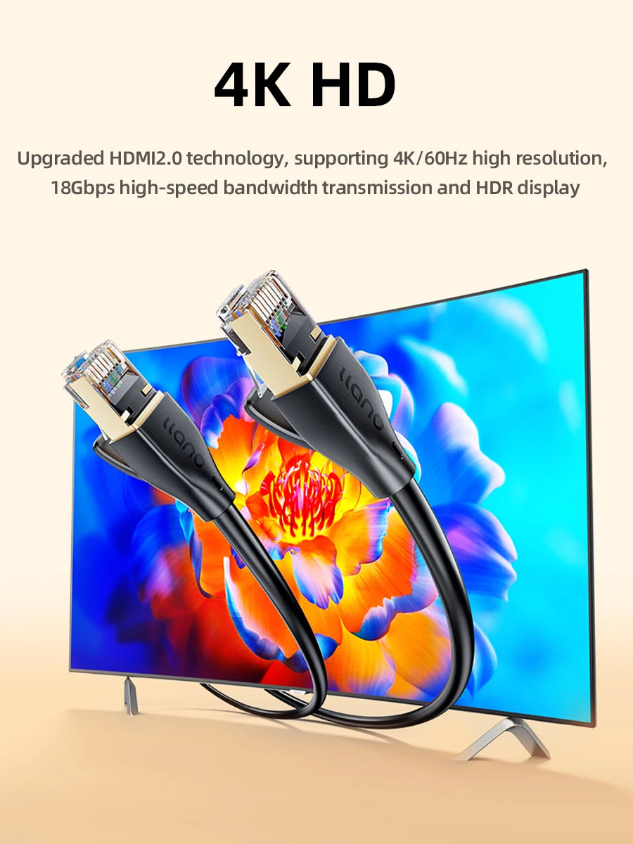 llano Cat 5e Ethernet Cable OD 5.5mm UTP 1000Mbps 100MHz Fast RJ45 Network Cable Thick Cores Ethernet Patch Cable for Laptop Rou