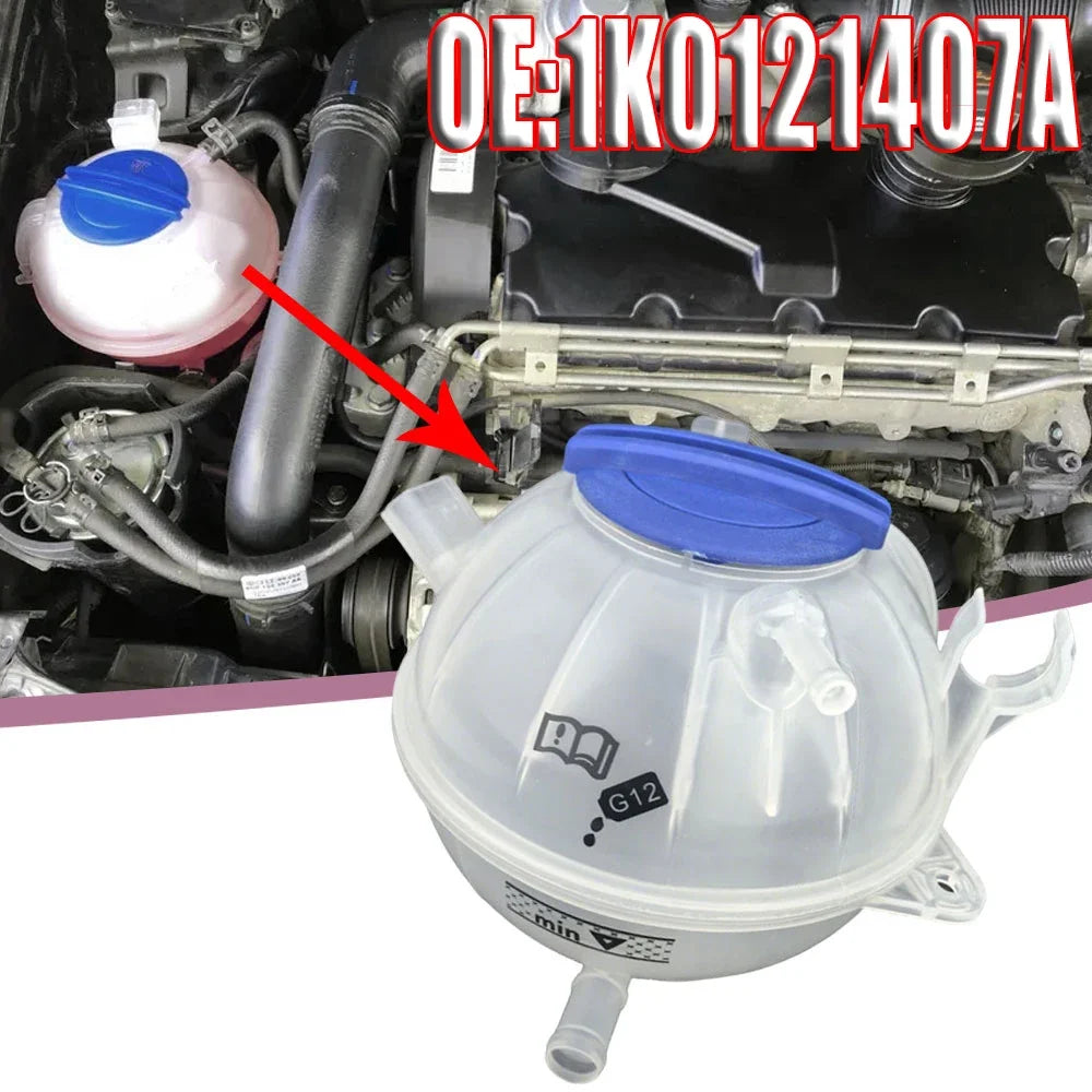 Car Coolant Reservoir Expansion Tank+Cap Accessories for VW Jetta MK5 Golf GTI MK6 Tiguan Passat CC Beetle Eos Audi A3 Q3 TT