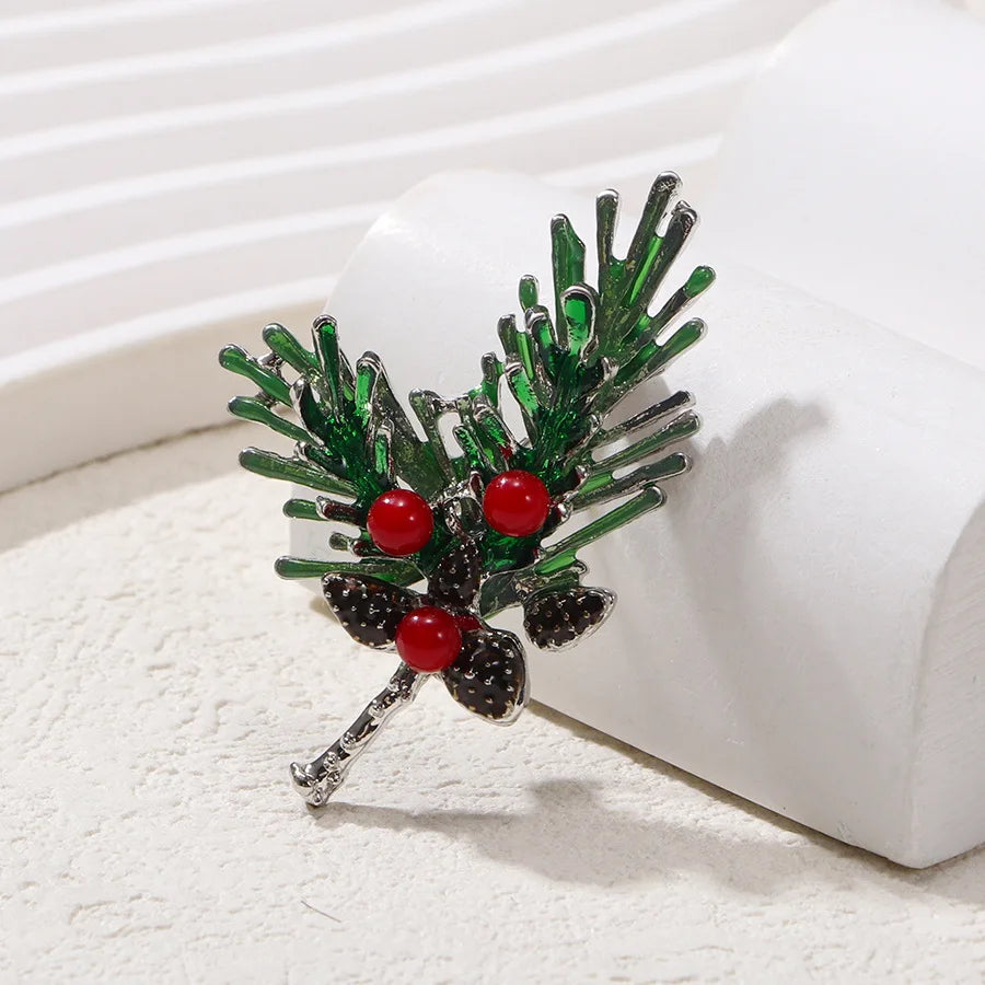 New Christmas Brooch Shiny Crystal Christmas New Year Accessory Pin Snowman, Elk, Christmas Tree Series Decoration Jewelry Gift