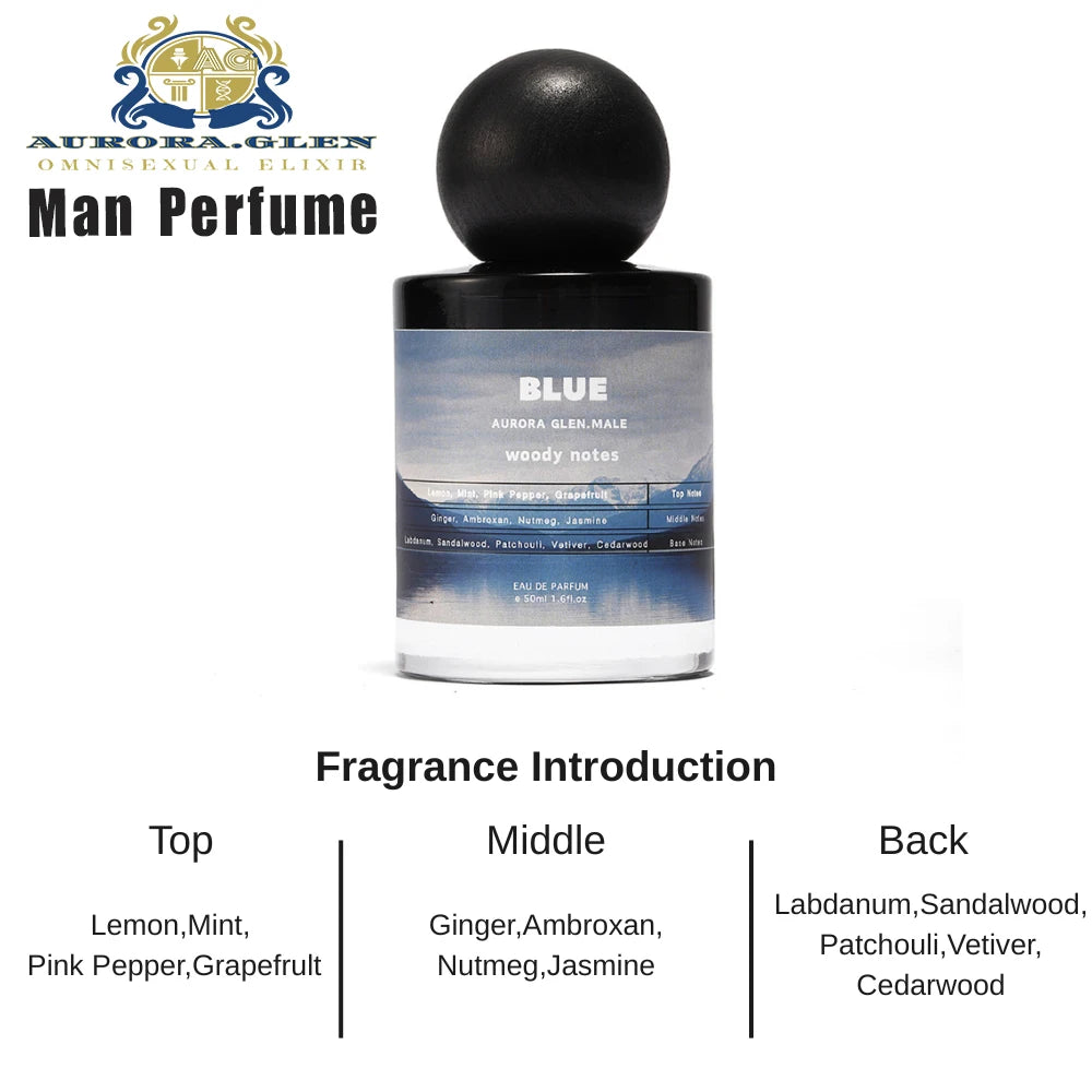 100% Original Perfume Brand Strong Fragrance Lasting Fragrance Men's Perfume Women, Floral Woody Tone 50ml Fresh and Natural