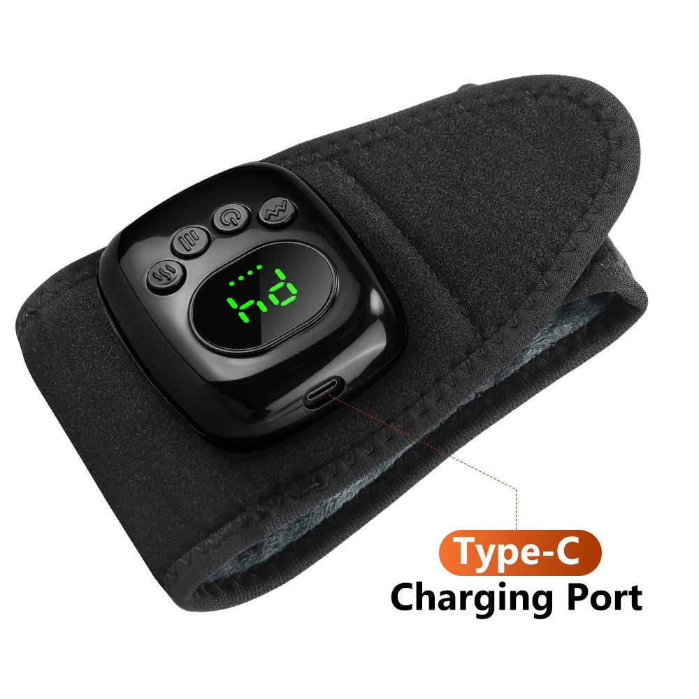 Cordless Wrist Massager, Heated Hand Massager with Air Compression, 4 Modes, 4 Intensities & 3 Heat Settings for Typing & Office