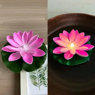 15CM LED Lotus Night Lamp Floating Water Sensor Flower Lamp Garden Home Decor Party Lotus Light Navidad Christmas Supplies