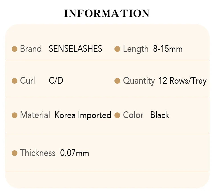 SENSE LASHES 12 Rows 3D 4D 5D 6D W Shape Eyelash Premade Volume Fans Natural Soft Light Full Dense Eyelash Extensions Supplies