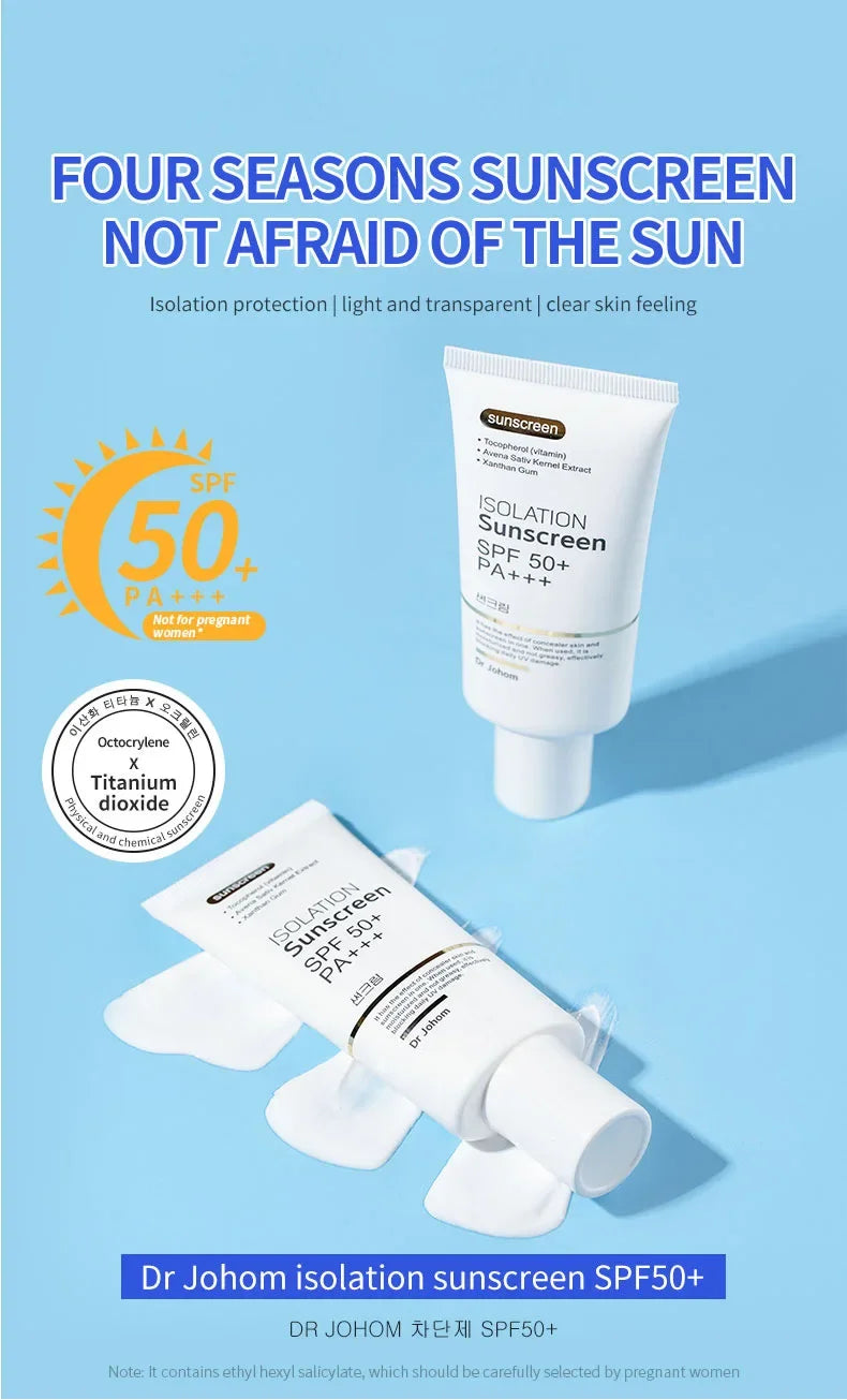 SPF 50+ Sunscreen Long Lasting & Waterproof Sun Protection Cream Moisturizing Non Sticky ultraviolet-proof For Face & Body