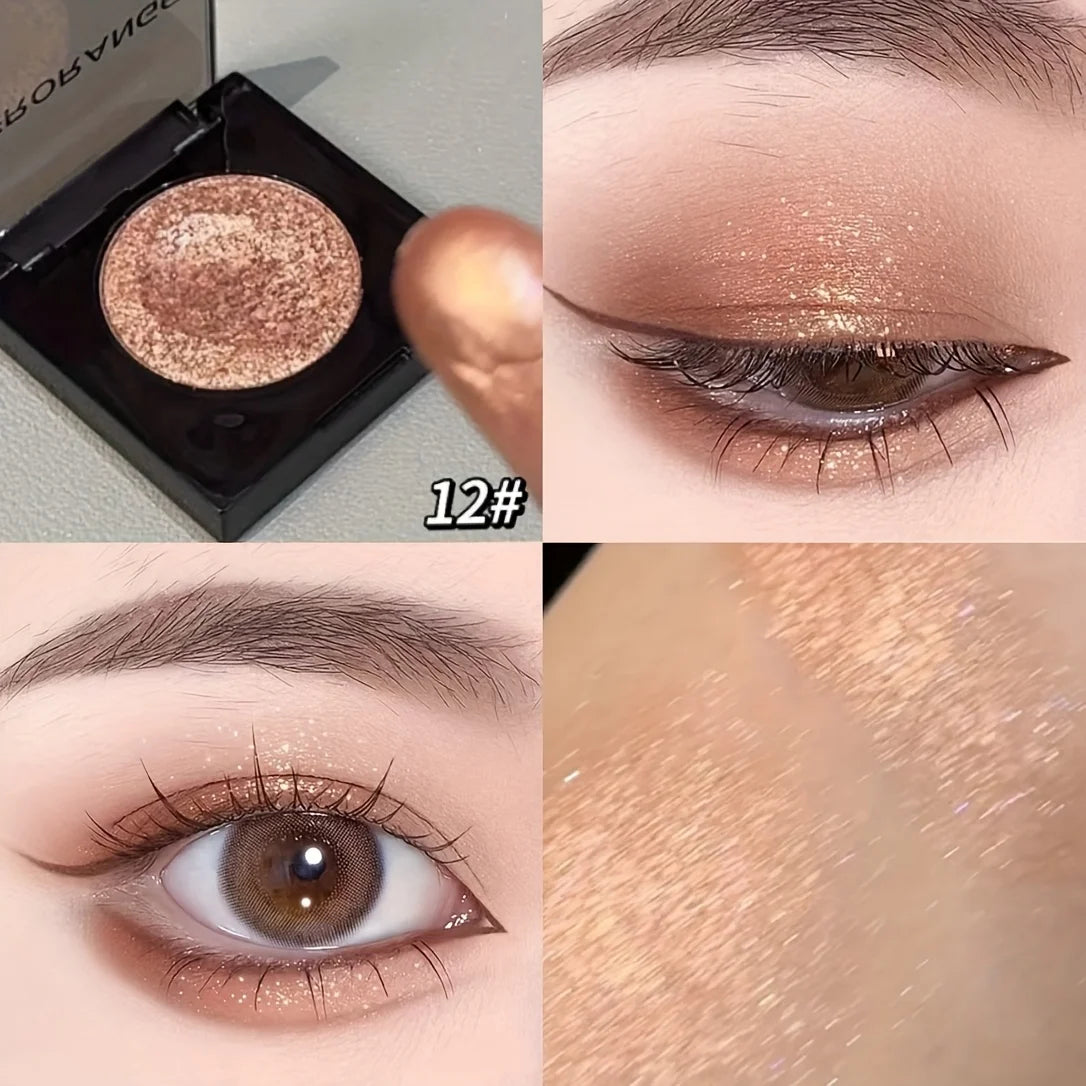 Herorange Pearl Eyeshadow Fine Shimmer Pigmented Non Clumping Brightening Highlight Beginner Friendly