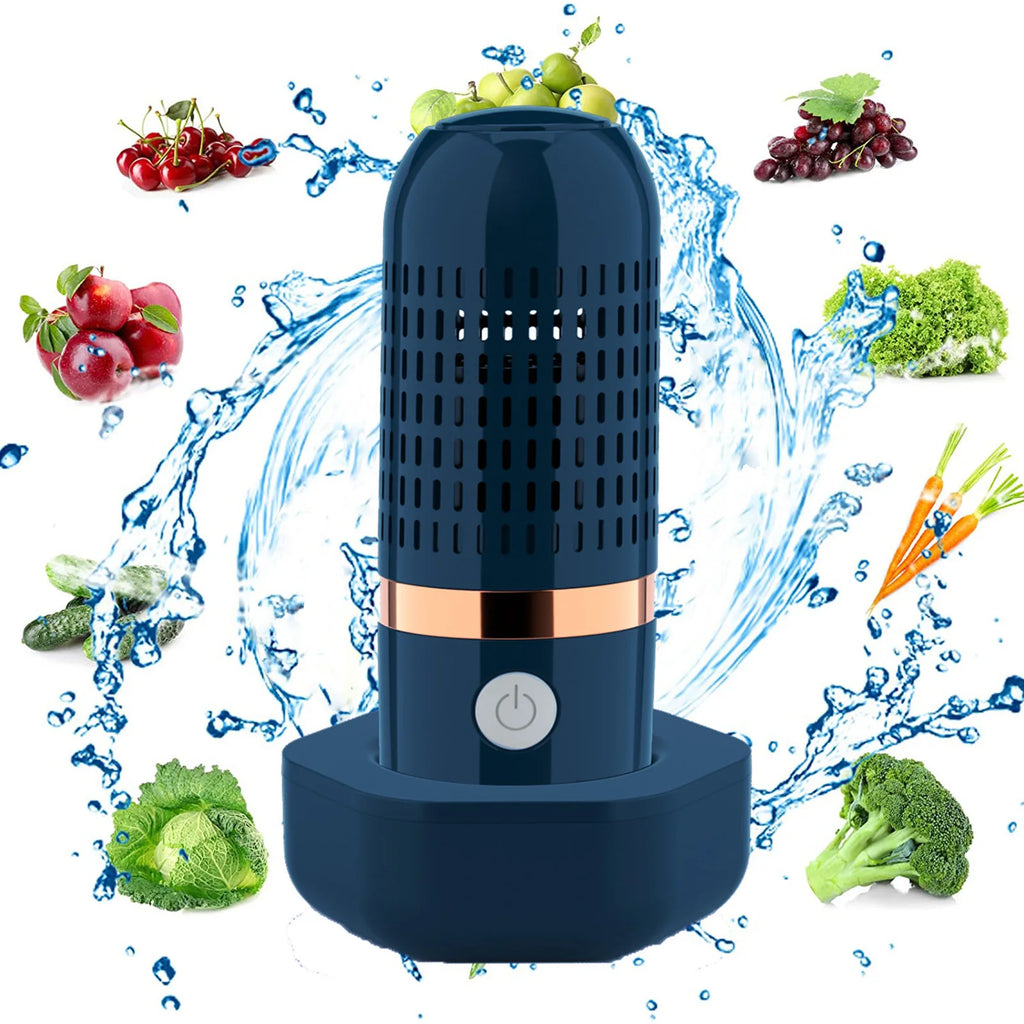Fruit Cleaner No Scrubbing Fruit and Vegetable Purifier Cleaner Machine USB Powered for Cleaning Veggie Grains Rice Meat Seafood