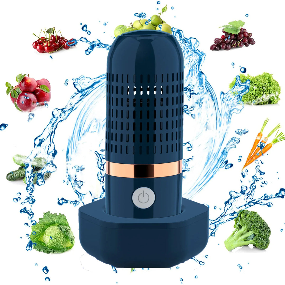 Fruit Cleaner No Scrubbing Fruit and Vegetable Purifier Cleaner Machine USB Powered for Cleaning Veggie Grains Rice Meat Seafood