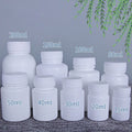 30PCS 15ml-100ml Plastic Reagent Packing Refillable Bottles HDPE White Empty Seal Containers Medicine Pill Solid Powder Vials