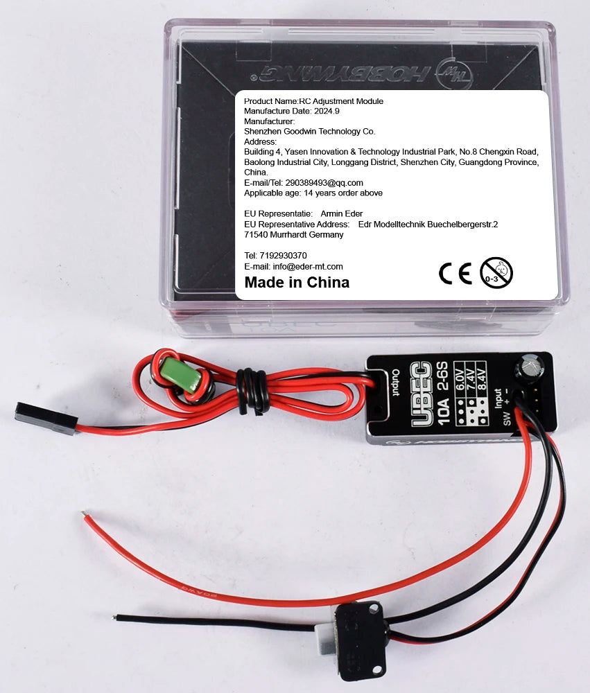 Hobbywing UBEC 10A Car Regulator Module IP67 2-6S 6/7.4/8.4V For RC Crawlers Trucks Car