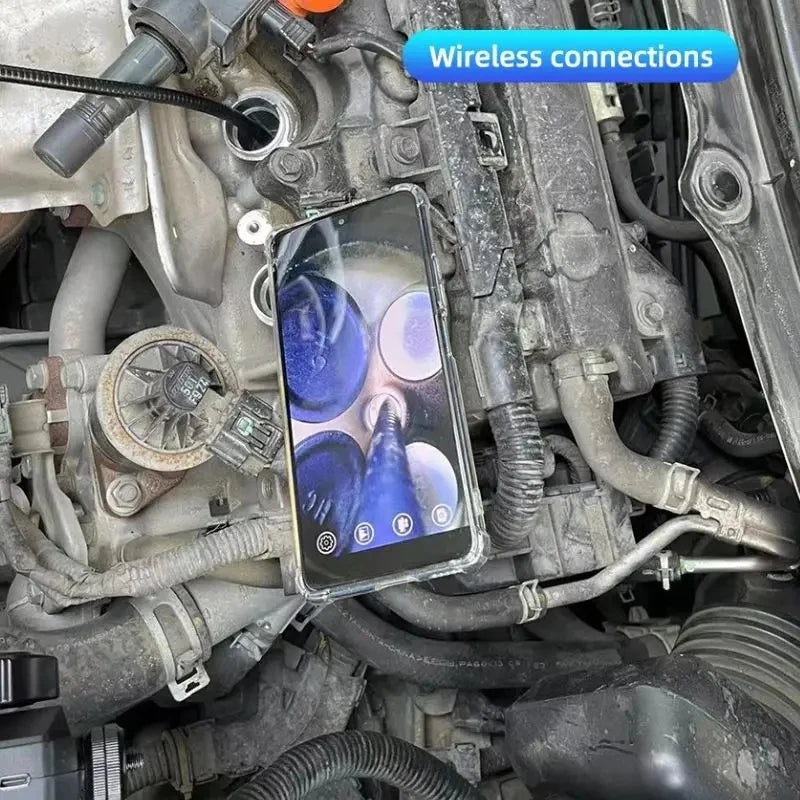 6.0MM/8.0MM 2.0MP 180 Degree Steering Industrial Endoscope Cars Inspection Borescope Camera With 8 LED for iPhone Android PC
