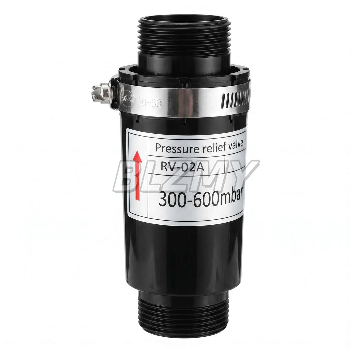 PVC Safe Pressure Relief Valve G1 1/4inch 1.2inch RV01 RV02 0-600 Mbar for Air Ring Blower Vacuum Pump